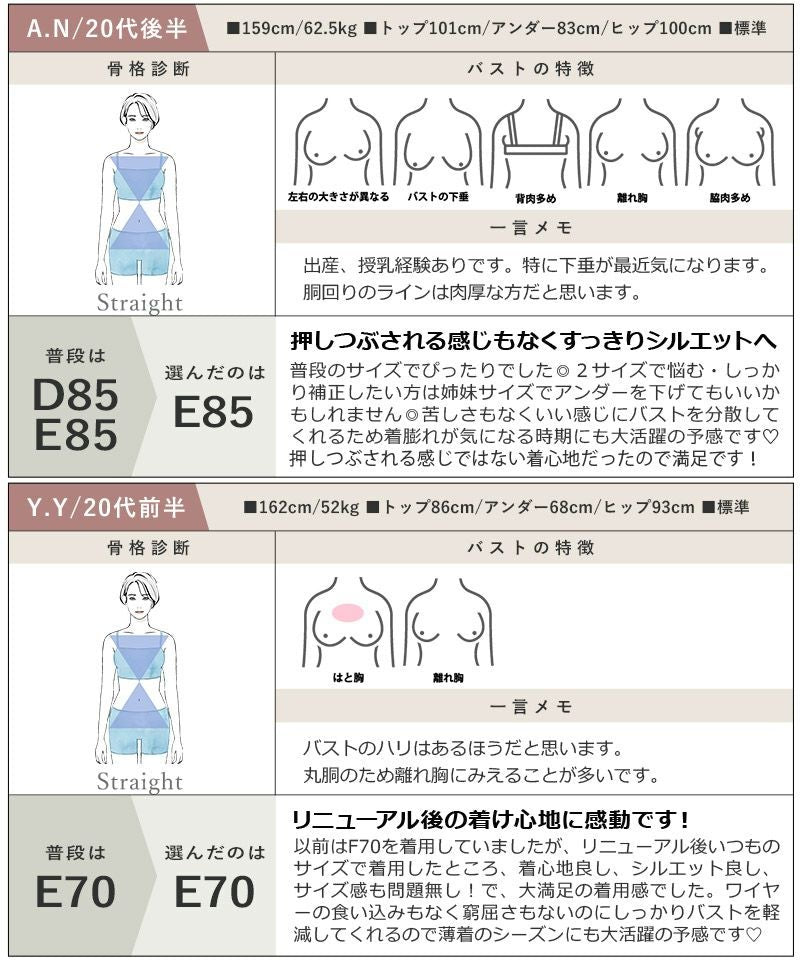 大きな胸を小さく見せるスリムシルエットブラジャー【ブラ単品】
