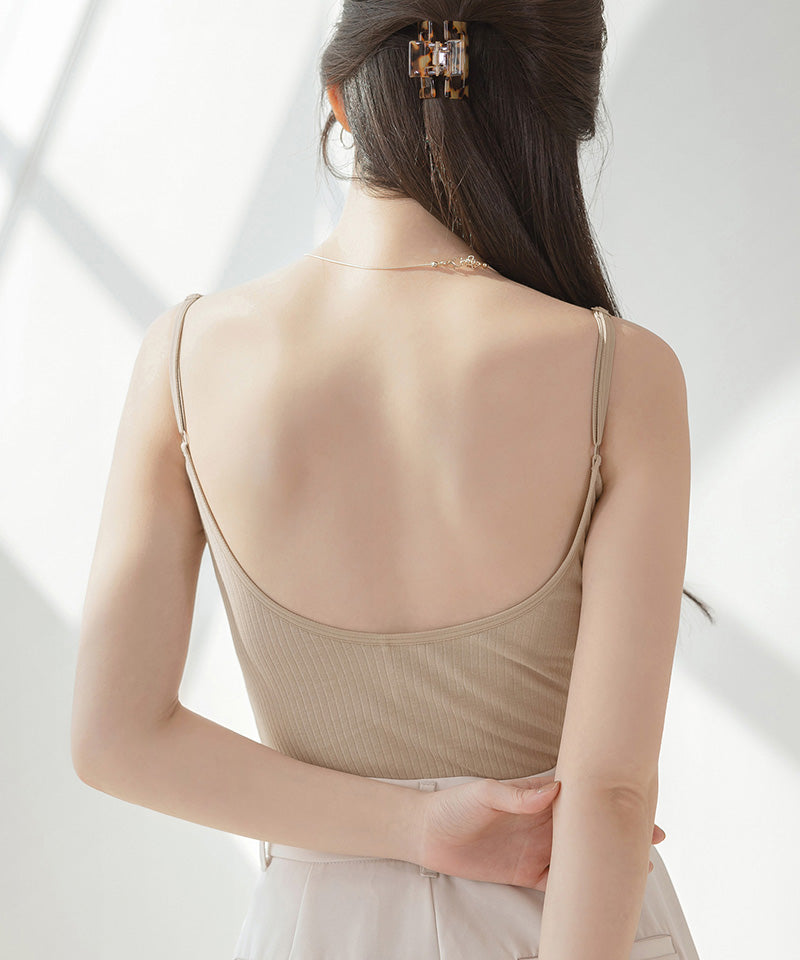 カップ付きバックオープンブラトップ《BRAmone Fashion Easy》