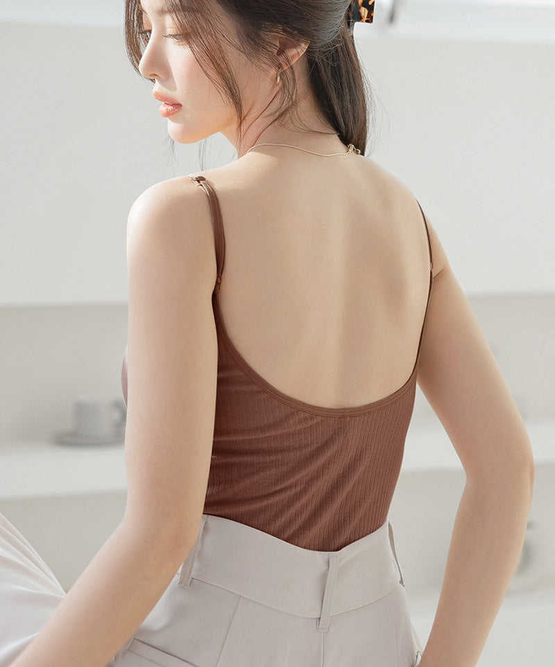 カップ付きバックオープンブラトップ《BRAmone Fashion Easy》