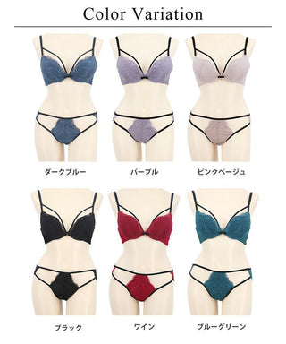 バックストリング魅せる谷間Wワイヤーブラ＆ショーツ
