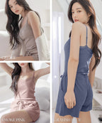 リブレースブラトップ＆ショートパンツセット《BRAmone Basic Natural》