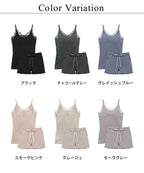 リブレースブラトップ＆ショートパンツセット《BRAmone Basic Natural》