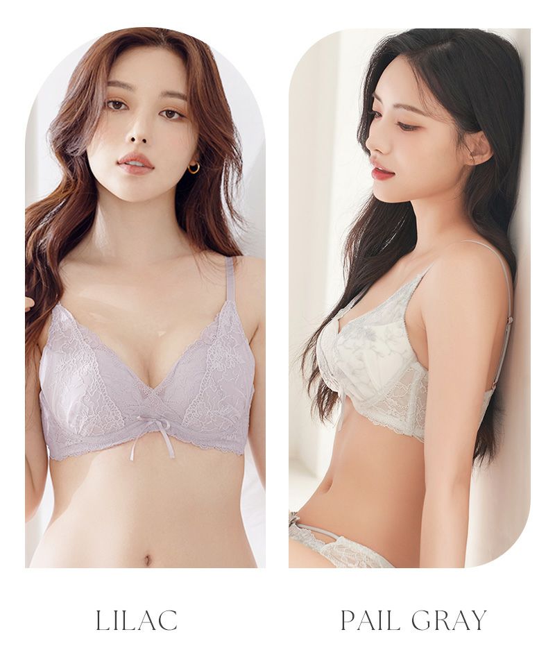 Leene フルールシャワーカシュクールブラ【ブラ単品】 / 痛くない脇高谷間ブラ