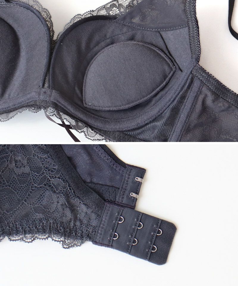 Leene フルールシャワーカシュクールブラ【ブラ単品】 / 痛くない脇高谷間ブラ