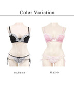 フリルレースメイド風ブラ&ショーツ