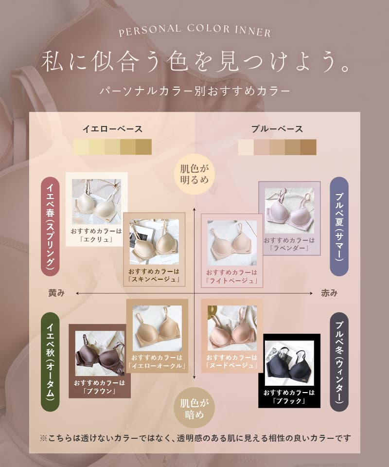 肌に馴染む美肌カラー ～血色シリーズ～ プッシュアップモールドブラ【ブラ単品】