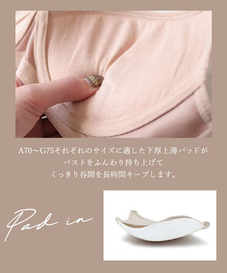 肌に馴染む美肌カラー ～血色シリーズ～ プッシュアップモールドブラ【ブラ単品】