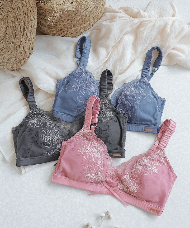 フルールシャワーカシュクールノンワイヤーブラレット【ブラ単品】