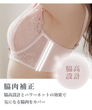 「24H使えるナイトブラ」ラフィネレースブラ【ブラ単品】