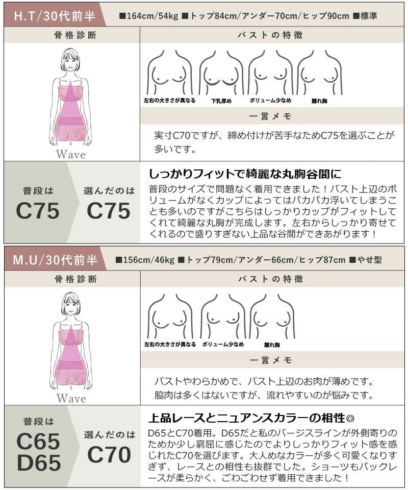 Leene コデマリレースカシュクールブラ&ショーツセット / 痛くない脇高谷間ブラ