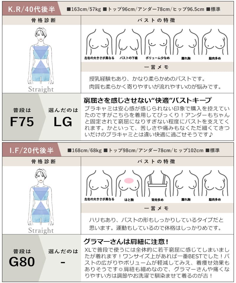 リブブラトップ 浅V型 3WAYストラップ《BRAmone Basic Natural》