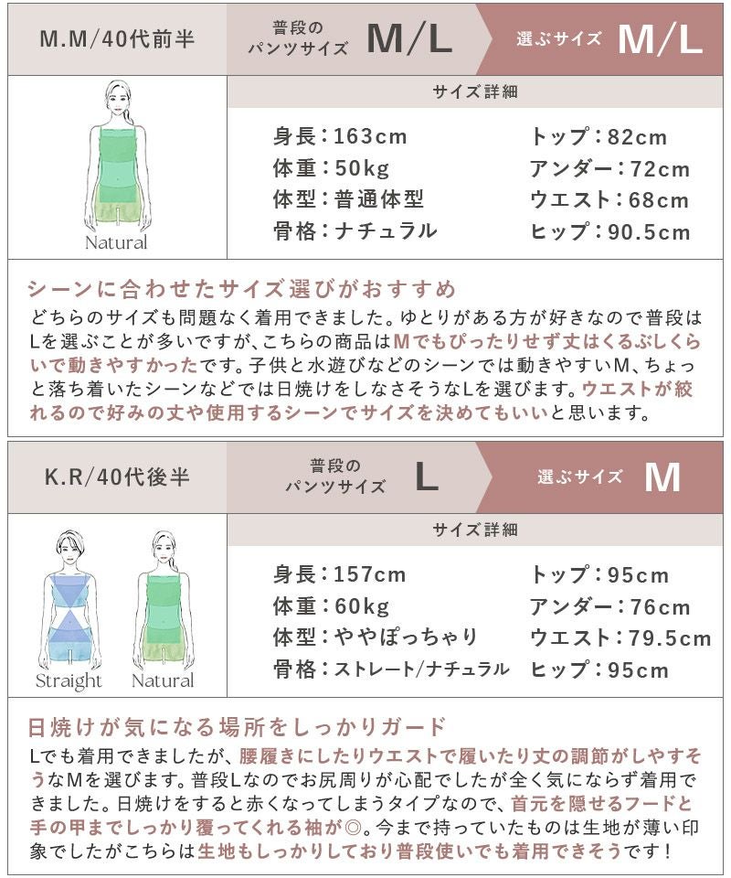 水陸両用 フリルUVカットパーカー&スリットパンツ