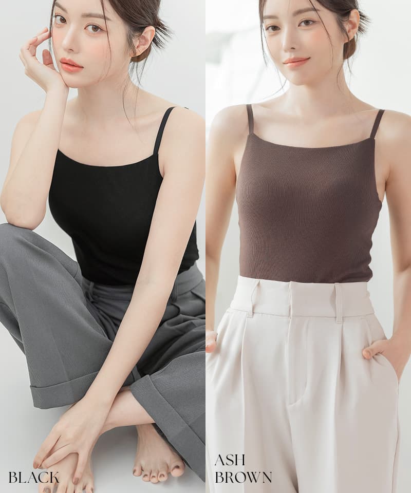 リブブラトップ 胸元カバー型《BRAmone Basic Natural》