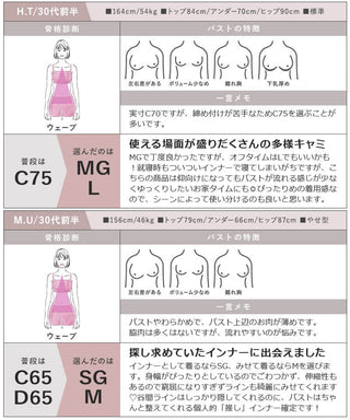 リブブラトップ 胸元カバー型《BRAmone Basic Natural》