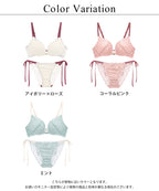 【一部カラー20％OFF】ピオニーレースフロントホックブラ&ショーツ