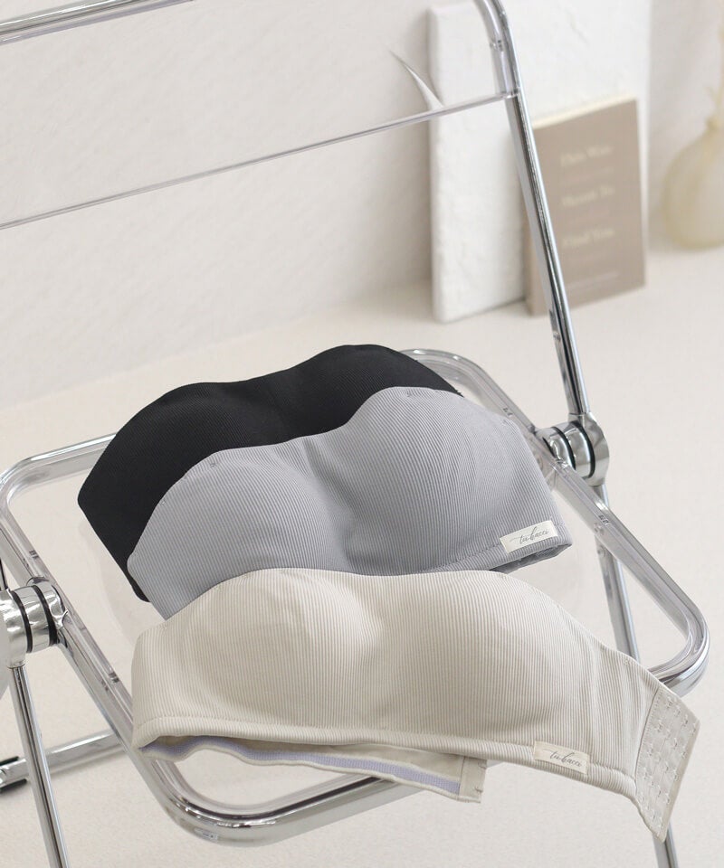 2wayリブストラップレスブラ【ブラ単品】