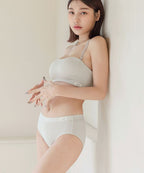 《2wayリブストラップレスブラお揃いショーツ》コンフォートリブショーツ 【ショーツ単品】