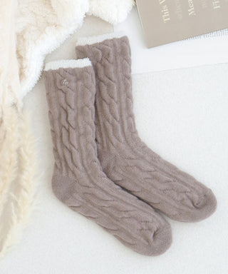 もこもこ二重編みソックス 単品/2足セット