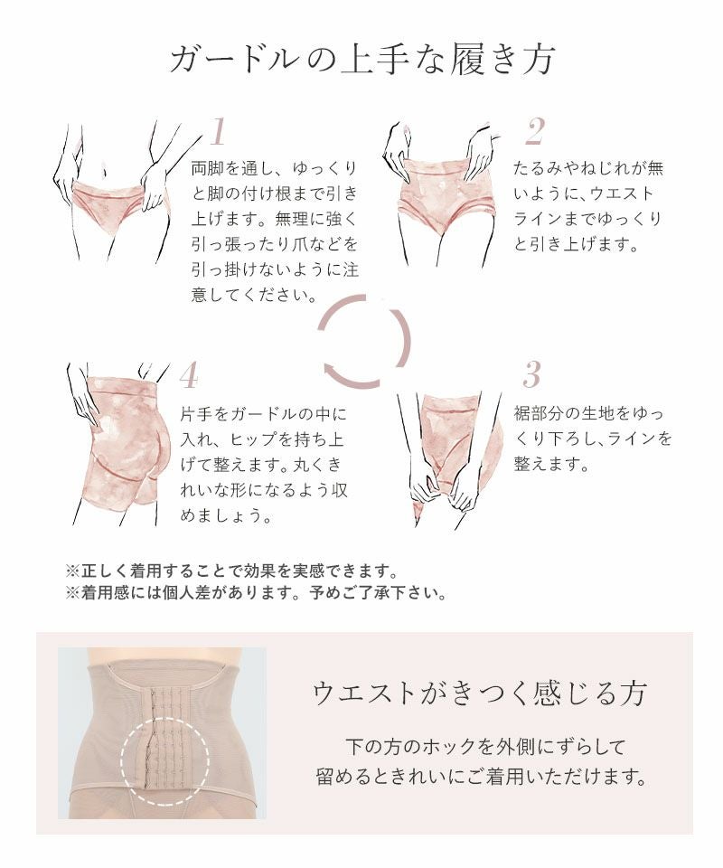 ウエストニッパー付きガードル