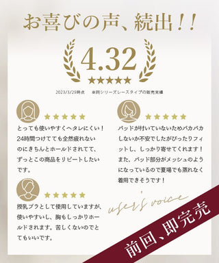 「24H使えるナイトブラ」チュールノンワイヤーブラ【ブラ単品】