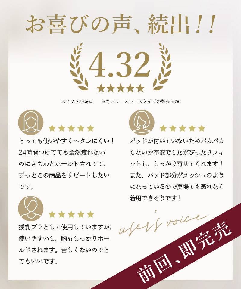 「24H使えるナイトブラ」チュールノンワイヤーブラ&ショーツ