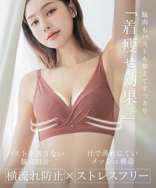 「24H使えるナイトブラ」チュールノンワイヤーブラ&ショーツ