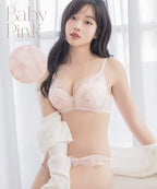 Leene  サクラレース ノンワイヤーブラ＆ショーツ