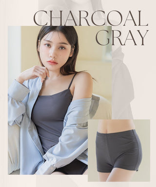 【再入荷】水陸両用ブラトップ胸元カバー型&ショートパンツセット《BRAmone Basic Natural》
