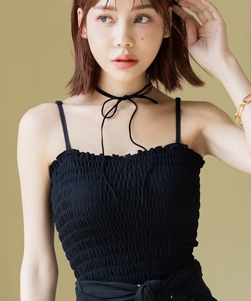 【今季限定カラー追加】3WAYシャーリングブラトップ《BRAmone Fashion Glamorous》