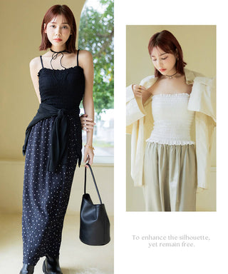 【今季限定カラー追加】3WAYシャーリングブラトップ《BRAmone Fashion Glamorous》