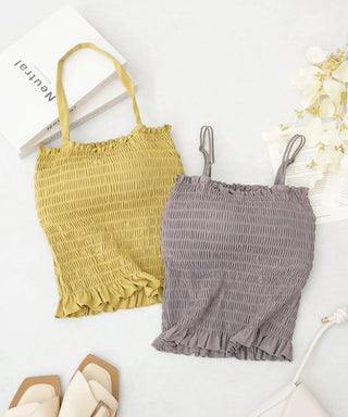 【今季限定カラー追加】3WAYシャーリングブラトップ《BRAmone Fashion Glamorous》