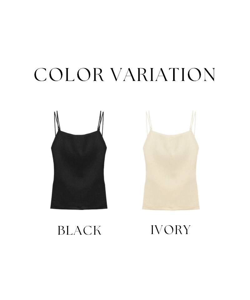 リブツインストラップブラトップ《BRAmone Fashion Glamorous》