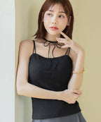 リブツインストラップブラトップ《BRAmone Fashion Glamorous》