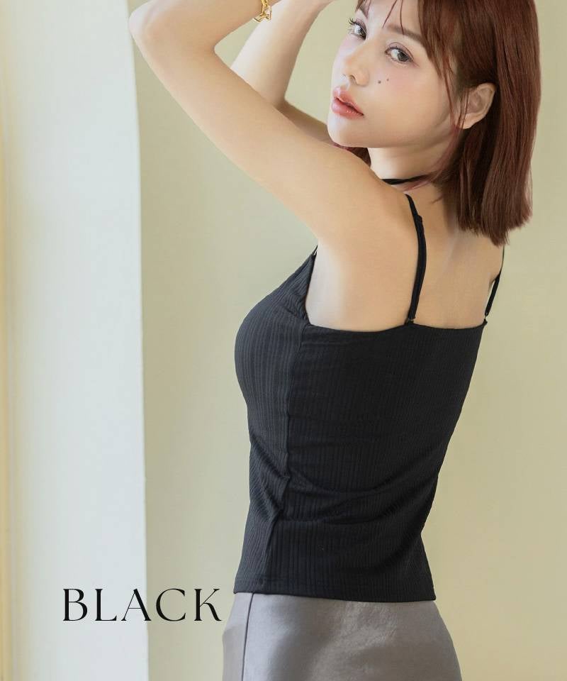 リブツインストラップブラトップ《BRAmone Fashion Glamorous》