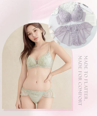 《Leene》マニョリアレースブラ＆ショーツ