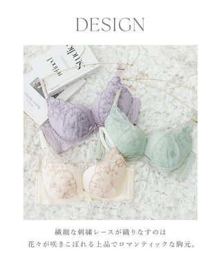 《Leene》マニョリアレースブラ＆ショーツ