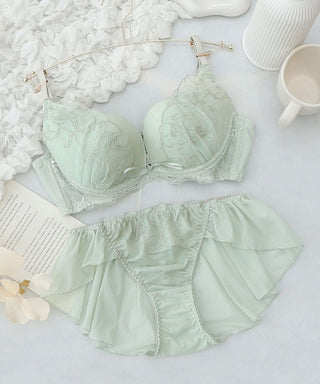 《Leene》マニョリアレースブラ＆ショーツ