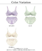 《Leene》マニョリアレースブラ＆ショーツ