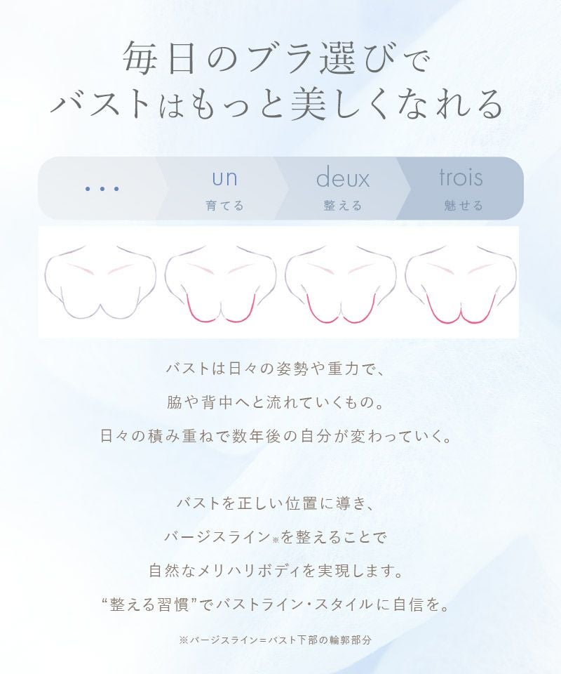 《Pliea》un ポワントレースブラ＆ショーツ