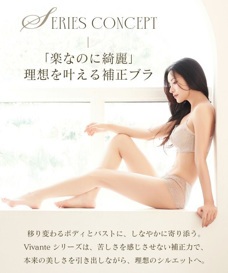 《vivante》リフレレースブラ&ショーツ