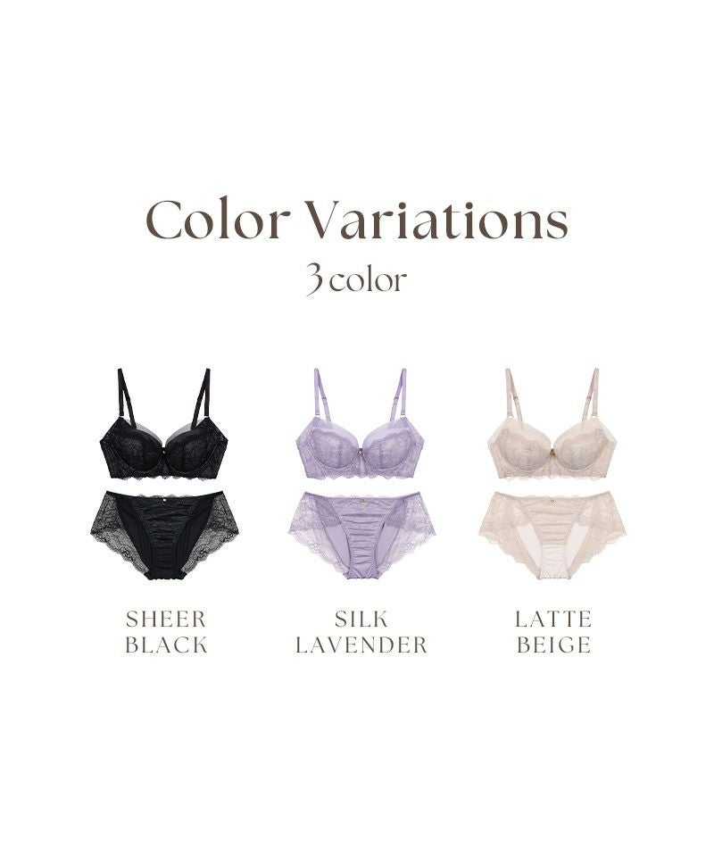 《vivante》リフレレースブラ&ショーツ