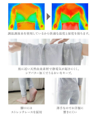 《Urun》潤い仕立てのモイストインナー 腹巻きレギンス