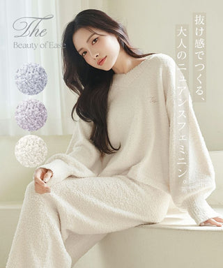 《P.snow》もこもこルームウェア トップス＆ロングパンツ 選べるトップス3type