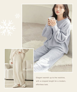 《P.snow》もこもこルームウェア トップス＆ロングパンツ 選べるトップス3type
