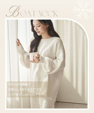 《P.snow》もこもこルームウェア トップス＆ロングパンツ 選べるトップス3type
