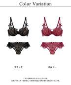 《adu》シャルムノンパテッドブラ＆レースバックショーツ