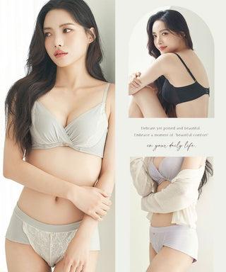《Leene》シルキーヴェールブラ&ショーツ