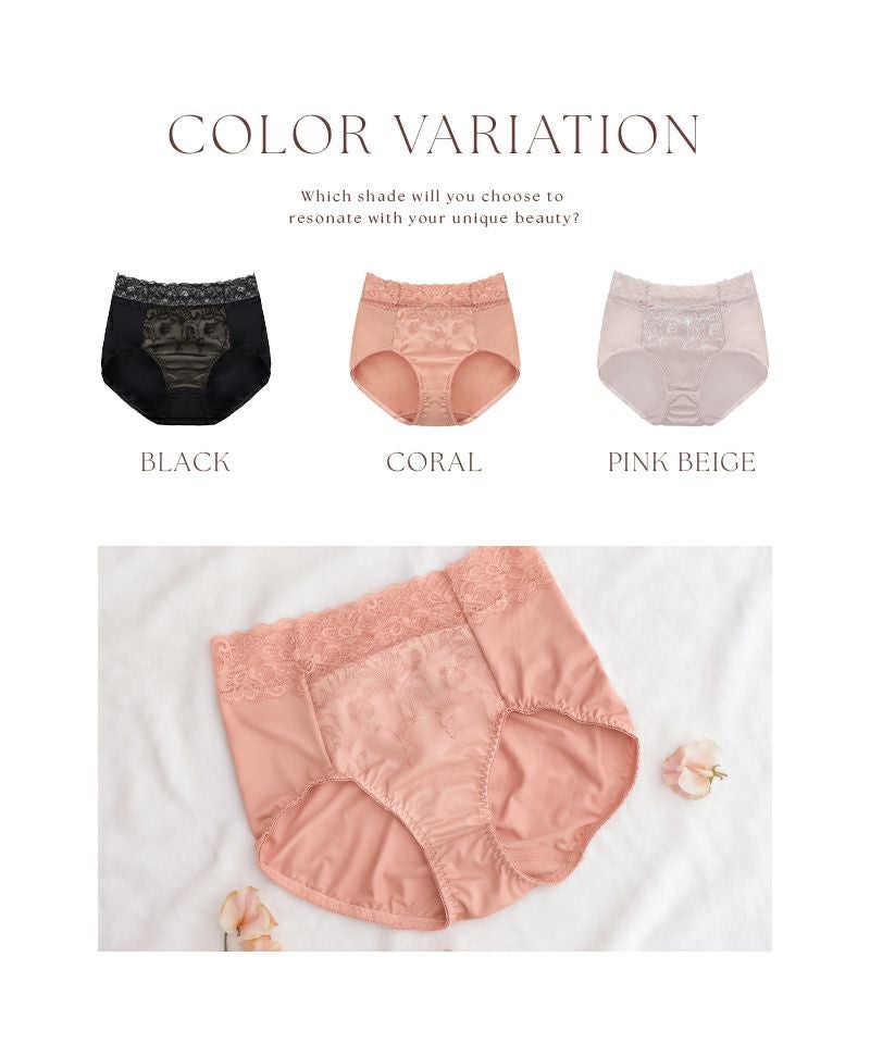 《BraJelly》フリリアレースヒップラインメイクショーツ【ショーツ単品】