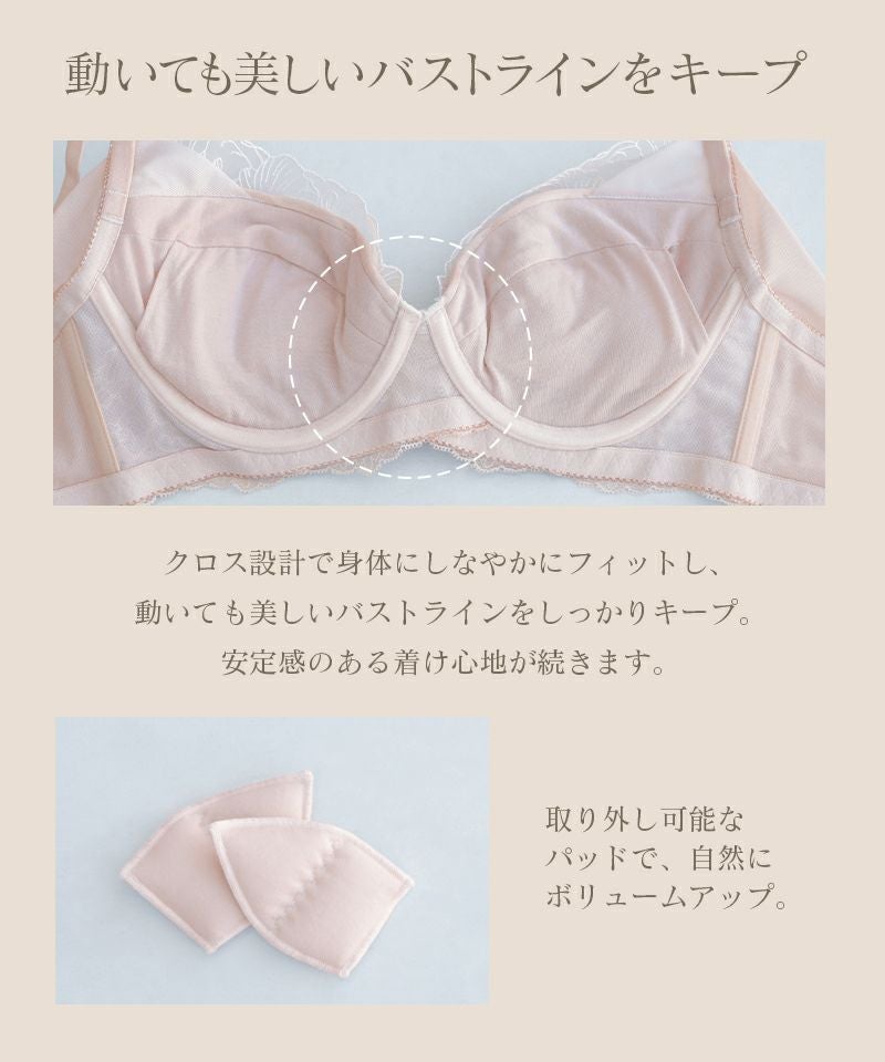 《BraJelly》フリリアレースブラ＆ショーツ