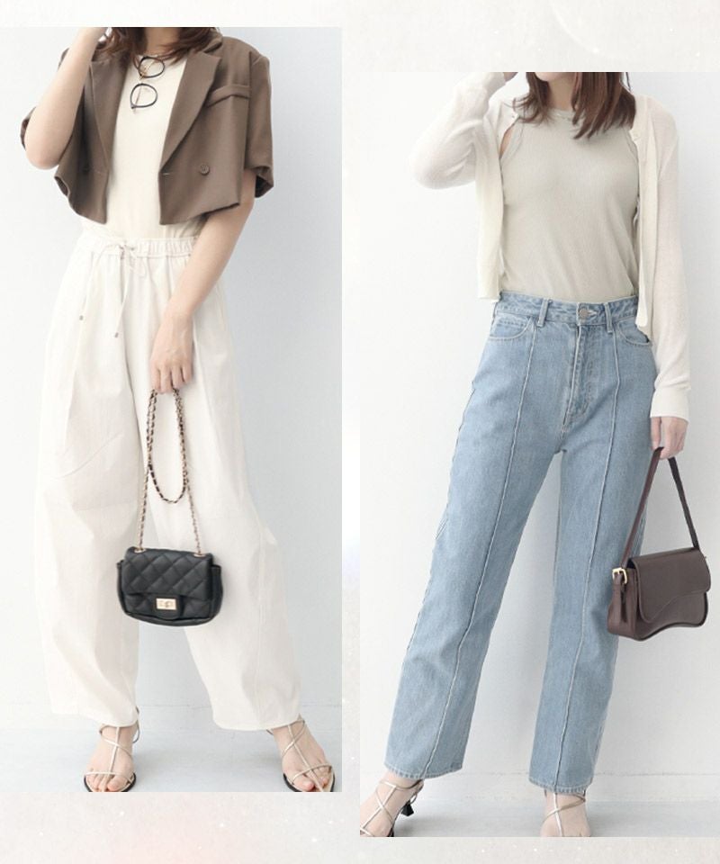 カップ付きアメリカンスリーブリブタンクトップ《BRAmone Fashion Easy》